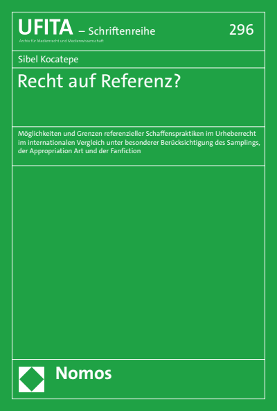 Cover des Buchs: Recht auf Referenz?