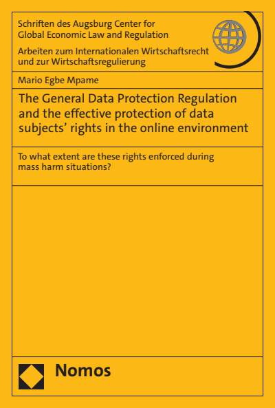 Cover des Buchs: The General Data Protection Regulation and the effective protection of data subjects’ rights in the online environment