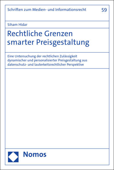 Cover des Buchs: Rechtliche Grenzen smarter Preisgestaltung