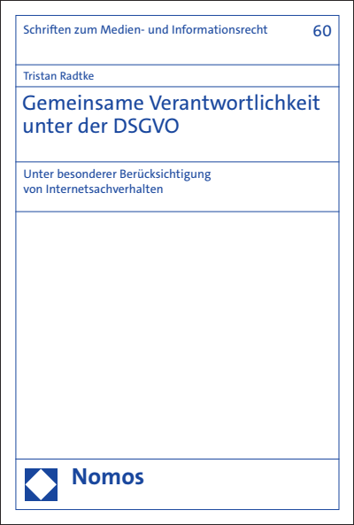 Cover des Buchs: Gemeinsame Verantwortlichkeit unter der DSGVO