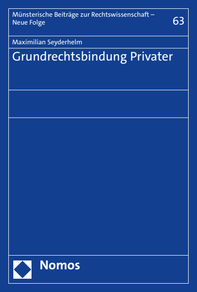 Cover des Buchs: Grundrechtsbindung Privater