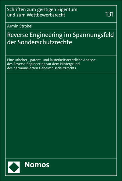 Cover des Buchs: Reverse Engineering im Spannungsfeld der Sonderschutzrechte