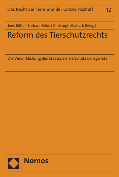 Cover des Buchs: Reform des Tierschutzrechts