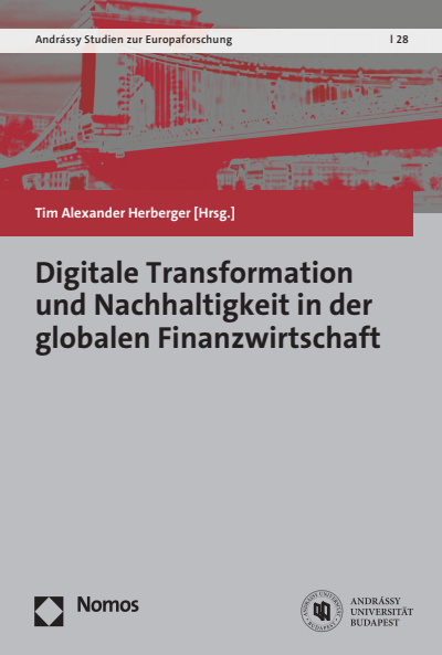 Cover des Buchs: Digitale Transformation und Nachhaltigkeit in der globalen Finanzwirtschaft