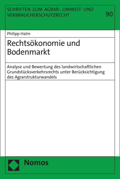 Cover des Buchs: Rechtsökonomie und Bodenmarkt