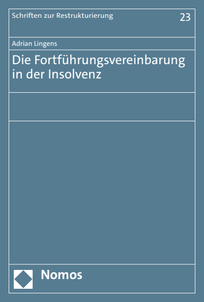 Cover des Buchs: Die Fortführungsvereinbarung in der Insolvenz