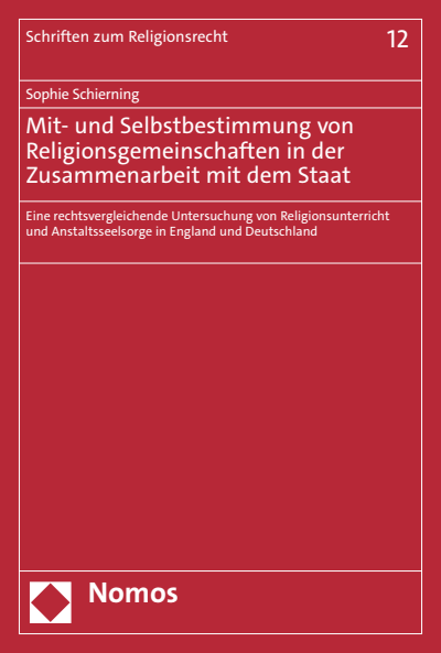 Cover of book: Mit- und Selbstbestimmung von Religionsgemeinschaften in der Zusammenarbeit mit dem Staat