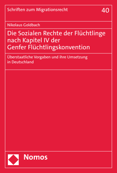Cover of book: Die Sozialen Rechte der Flüchtlinge nach Kapitel IV der Genfer Flüchtlingskonvention
