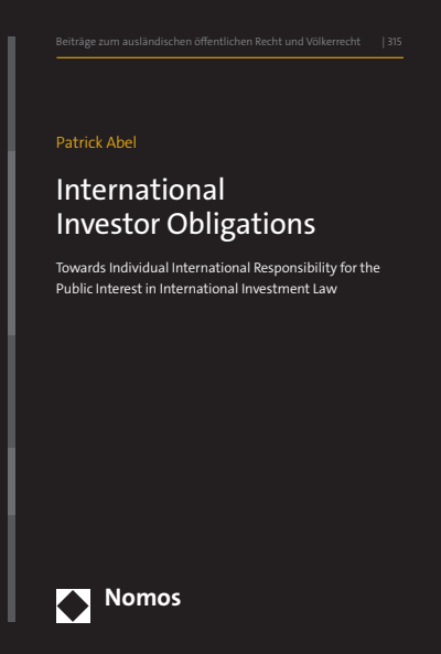 Cover des Buchs: International Investor Obligations