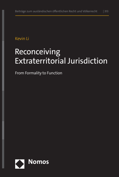 Cover des Buchs: Reconceiving Extraterritorial Jurisdiction