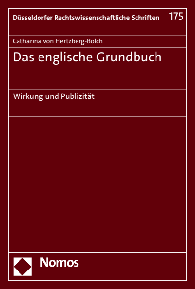 Cover des Buchs: Das englische Grundbuch