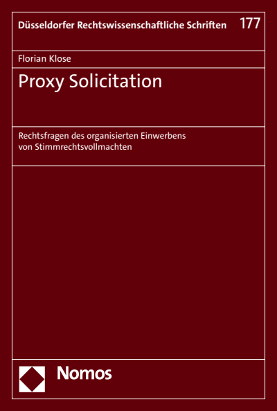 Cover des Buchs: Proxy Solicitation
