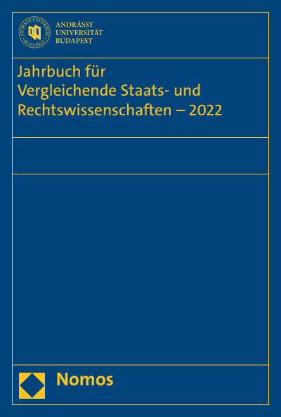 Cover des Buchs: Jahrbuch für Vergleichende Staats- und Rechtswissenschaften – 2022