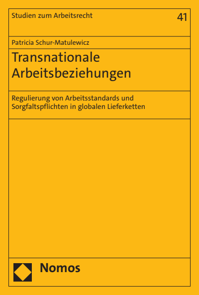 Cover des Buchs: Transnationale Arbeitsbeziehungen