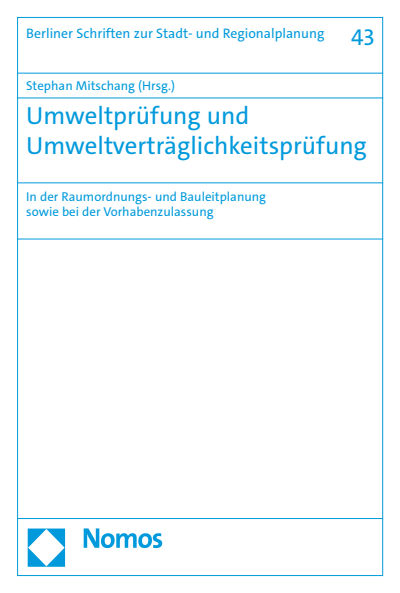 Cover des Buchs: Umweltprüfung und Umweltverträglichkeitsprüfung