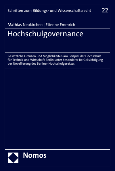 Cover of book: Hochschulgovernance