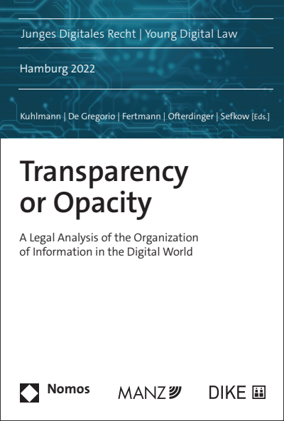 Cover des Buchs: Transparency or Opacity