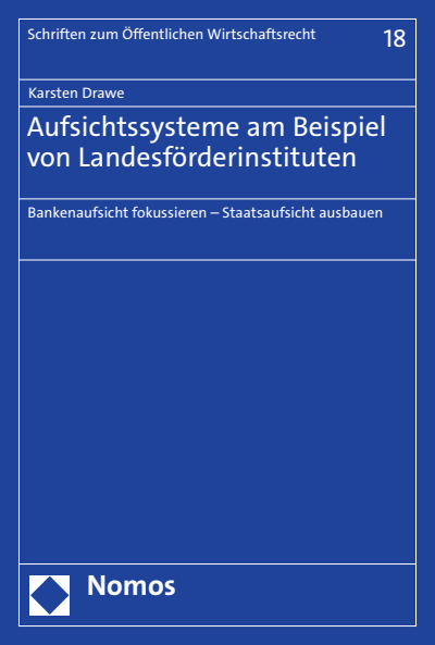 Cover of book: Aufsichtssysteme am Beispiel von Landesförderinstituten