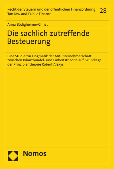 Cover des Buchs: Die sachlich zutreffende Besteuerung