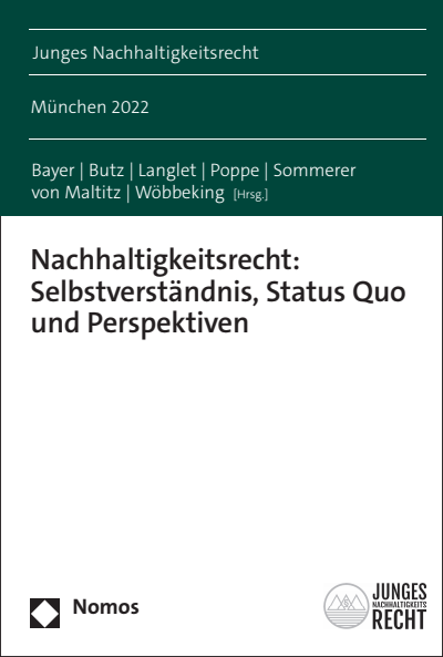 Cover des Buchs: Nachhaltigkeitsrecht: Selbstverständnis, Status Quo und Perspektiven