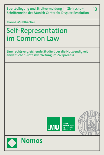 Cover des Buchs: Self-Representation im Common Law
