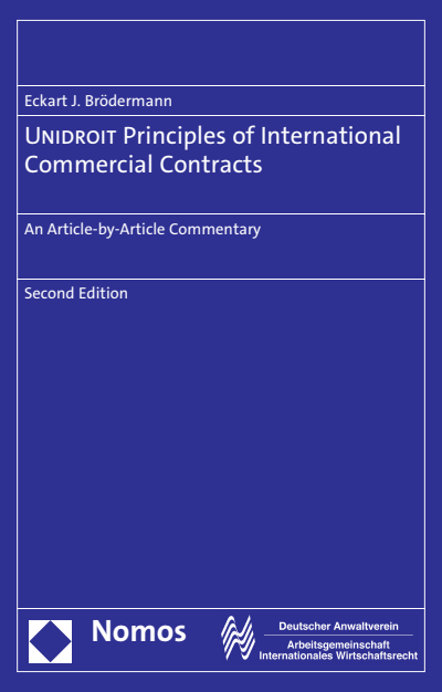 Cover des Buchs: UNIDROIT Principles of International Commercial Contracts
