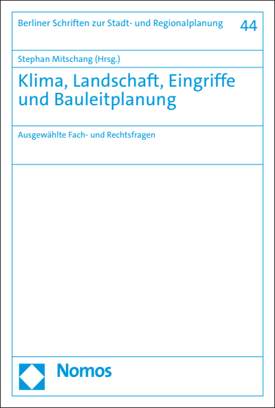 Cover des Buchs: Klima, Landschaft, Eingriffe und Bauleitplanung