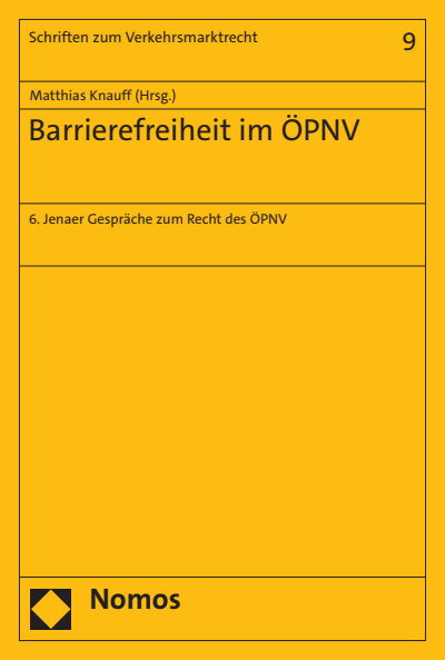 Cover des Buchs: Barrierefreiheit im ÖPNV