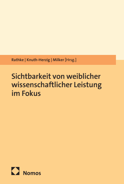 Cover des Buchs: Sichtbarkeit von weiblicher wissenschaftlicher Leistung im Fokus