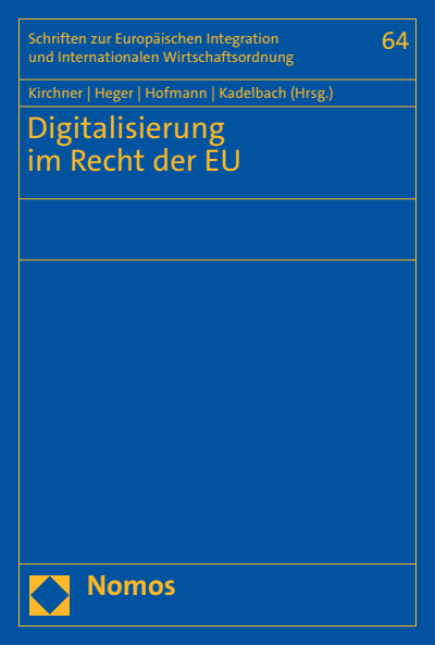 Cover des Buchs: Digitalisierung im Recht der EU