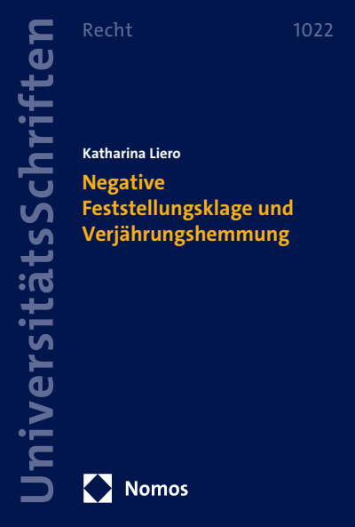 Cover of book: Negative Feststellungsklage und Verjährungshemmung