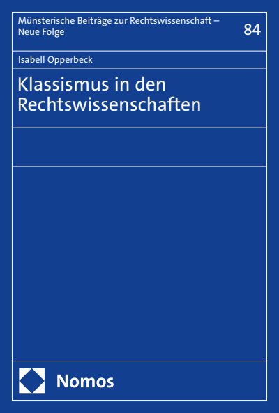 Cover des Buchs: Klassismus in den Rechtswissenschaften