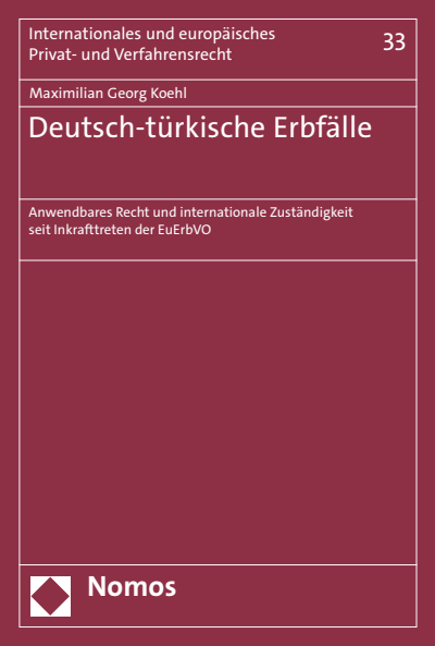 Cover des Buchs: Deutsch-türkische Erbfälle