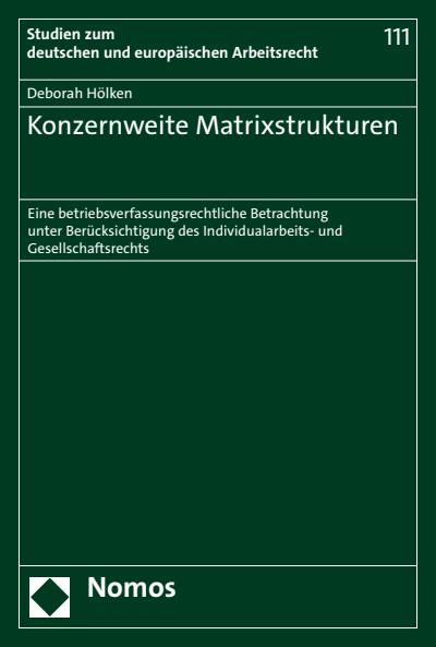 Cover des Buchs: Konzernweite Matrixstrukturen