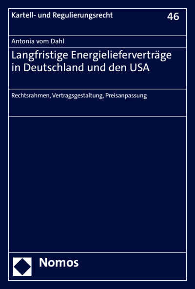 Cover of book: Langfristige Energielieferverträge in Deutschland und den USA