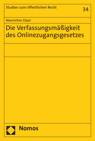 Cover des Buchs: Die Verfassungsmäßigkeit des Onlinezugangsgesetzes