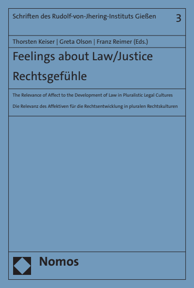 Cover des Buchs: Feelings about Law/Justice. Rechtsgefühle