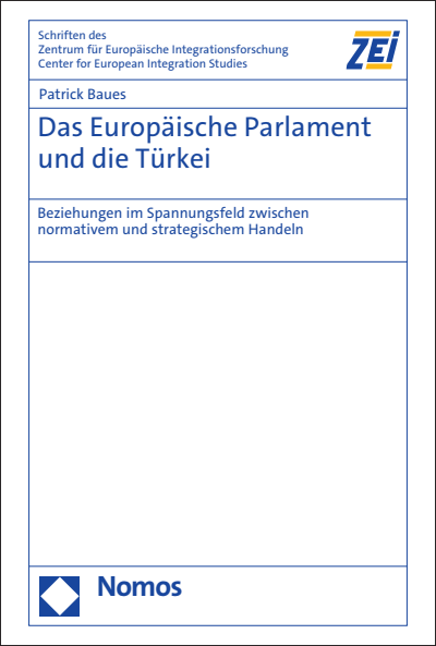 Cover des Buchs: Das Europäische Parlament und die Türkei