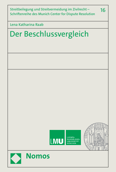 Cover des Buchs: Der Beschlussvergleich