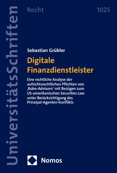 Cover of book: Digitale Finanzdienstleister