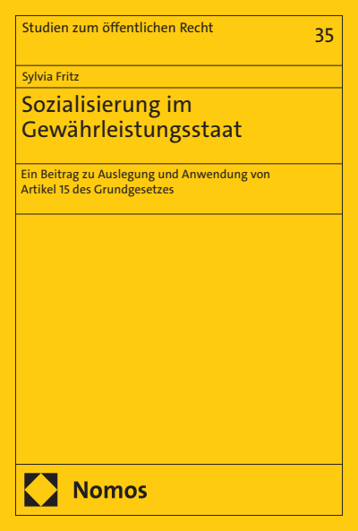 Cover des Buchs: Sozialisierung im Gewährleistungsstaat