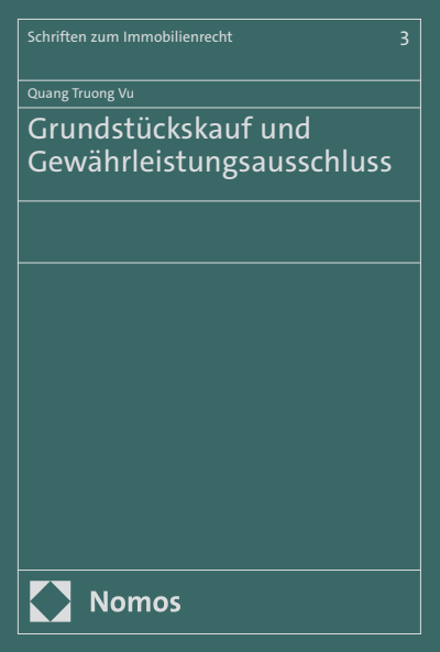 Cover of book: Grundstückskauf und Gewährleistungsausschluss