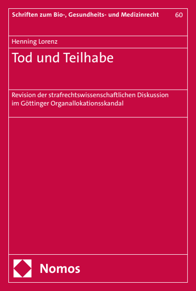 Cover des Buchs: Tod und Teilhabe