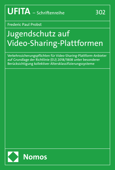 Cover des Buchs: Jugendschutz auf Video-Sharing-Plattformen