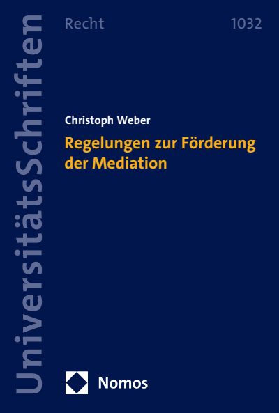 Cover of book: Regelungen zur Förderung der Mediation