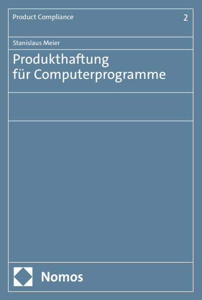 Cover of book: Produkthaftung für Computerprogramme