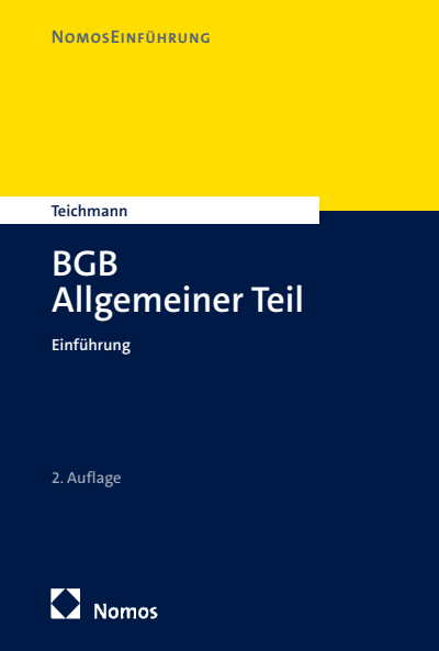 Cover of book: BGB Allgemeiner Teil