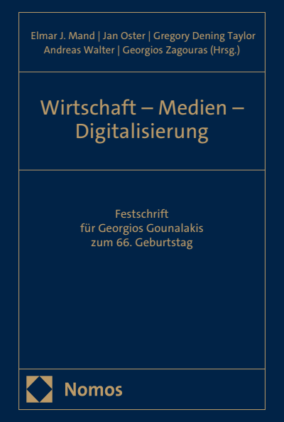 Cover des Buchs: Wirtschaft – Medien – Digitalisierung