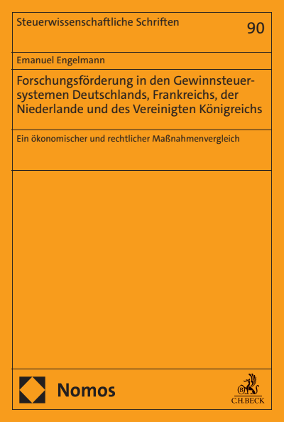 Cover des Buchs: Forschungsförderung in den Gewinnsteuersystemen Deutschlands, Frankreichs, der Niederlande und des Vereinigten Königreichs