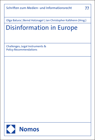 Cover des Buchs: Disinformation in Europe